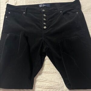 GAP High Rise Universal Legging Corduroy Pants in Black, Size 20 Short